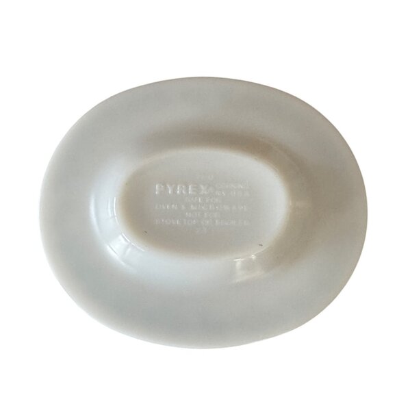 Vtg PYREX Corning Spring Blossom Milk Glass Gravy Boat Under plate Sauce Server - Picture 16 of 16